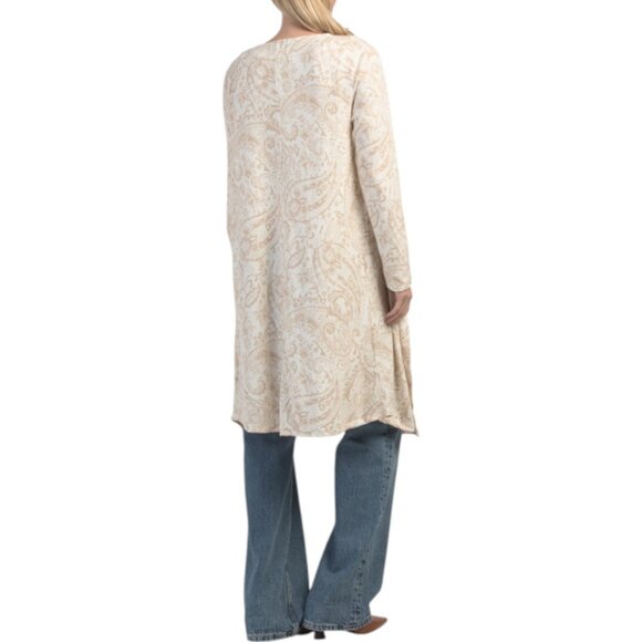 ALMOST FAMOUS Long Sleeve Shirt Tail Hem Duster - Picture 2 of 3